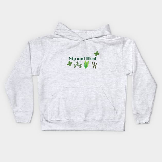 Sip and Heal Kids Hoodie by Anke Wonder 